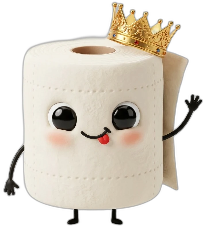 Mascotte King Roll di Carta da Culo